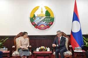 ລມຕ ກະຊວງການຕ່າງປະເທດ ຕ້ອນຮັບທູດສະຫະຣາຊະອານາຈັກອັງກິດ ແລະ ອຽກລັງເໜືອ 