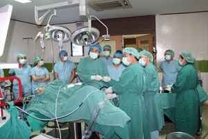   ວິທະຍາຄານການແພດກອງທັບ ຈັດຕັ້ງສອບເສັງລະດັບຊາດ ພາກປະຕິບັດເຕັກນິກການຜ່າຕັດຕົວຈິງ