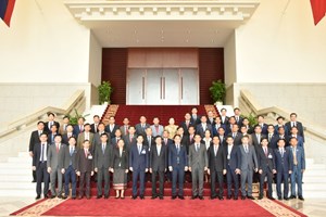 ປະທານປະເທດຕ້ອນຮັບ ຄະນະພະນັກງານການນໍາໜຸ່ມ 3 ປະເທດລາວ-ຫວຽດນາມ-ກໍາປູເຈຍ