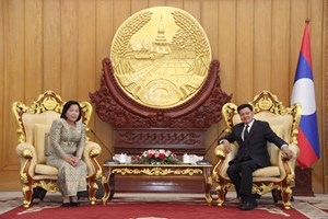 ທ່ານປະທານປະເທດ ຕ້ອນຮັບຜູ້ແທນ ຣາຊະອານາຈັກ ກໍາປູເຈຍ