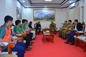 ປກສ ມອບເງິນ 100 ລ້ານກີບ ສະໜັບສະໜູນ ສະໂມສອນດັບເບິນຢູໄອຈີ ນາຄາ