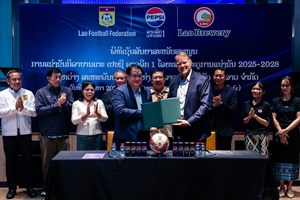 ບໍລິສັດ ເບຍລາວ ສືບຕໍ່ສະໜັບສະໜູນເຕະບານລີກສູງສຸດຂອງ ສປປ ລາວ