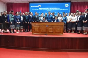 ເຊັນບົດບັນທຶກຄວາມເຂົ້າໃຈ ໂຄງການກະສິກໍາເຊື່ອມສານເພື່ອປັບປຸງວຽກງານໂພຊະນາການ