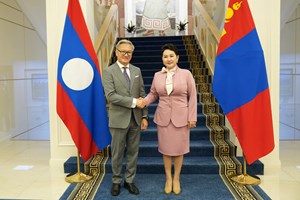 ລາວ-ມົງໂກລີ ປຶກສາຫາລືເສີມຂະຫຍາຍການພົວພັນຮ່ວມມືສອງຝ່າຍ