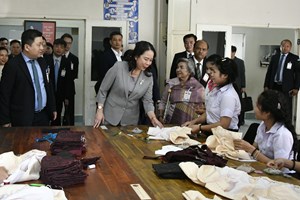 ຮອງປະທານປະເທດ ສສ ຫວຽດນາມ ຢ້ຽມຢາມສະມາຄົມແມ່ຍິງພິການ ຢູ່ລາວ