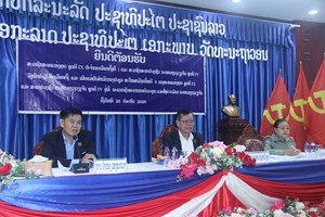 ສສຊ ແລະ ສສ ນວ ລົງພົບປະຜູ້ມີສິດເລືອກຕັ້ງ 3 ພາກສ່ວນ ນວ