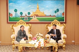 ຫົວໜ້າ ອອປສ ຕ້ອນຮັບທູດໄທ ເຂົ້າຢ້ຽມພົບປະ