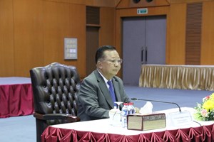 ທ່ານ ຈັນສະໝອນ ຈັນຍາລາດ ໂອ້ລົມຕໍ່ວຽກງານ 3 ສ້າງຂະແໜງ ຍທຂ