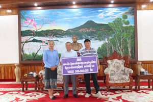 ຜົ້ງສາລີ ໄດ້ຮັບເງິນຊຸກຍູ້ກອງປະຊຸມໃຫຍ່ຄັ້ງທີ XII ຂອງອົງຄະນະພັກແຂວງ