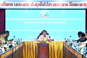 ຮອງນາຍົກລັດຖະມົນຕີ ເຄື່ອນໄຫວເຮັດວຽກຢູ່ແຂວງສະຫວັນນະເຂດ