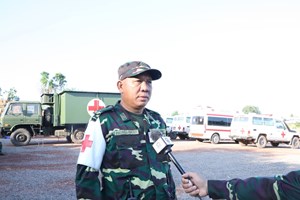 ເຫຼົ່າຮົບເສນາຮັກສຸມໃສ່ຝຶກຊ້ອມກອບກູ້ໄພພິບັດຮ່ວມ 3 ກອງທັບ