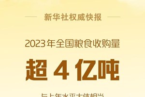 ການເກັບ​ຊື້​ສະ​ບຽງ​ອາ​ຫານ​​ຂອງຈີນ ບັນ​ລຸຫຼາຍກວ່າ​ 400 ລ້ານ​ໂຕນ​ຕໍ່​ປີ