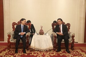 ຄະ​ນະ​ຜູ້​ແທນແຂວງ​ຈ້ຽງ​ຊູ້ ຢ້ຽມ​ຢາມ ແລະ ເຮັດ​ວຽກ​ຢູ່ ສ​ປ​ປ ລາວ