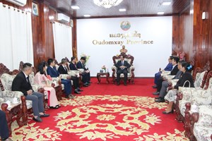 ຄະນະຜູ້ແທນພະແນກຍຸຕິທຳ ແຂວງດຽນບຽນ ເຂົ້າຢ້ຽມພົບປະການນຳແຂວງອຸດົມໄຊ