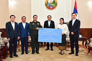 ບໍລິສັດ ASFC ຈຳກັດ ໃຫ້ການອຸປະຖໍາເຄື່ອງສາກໄຟຟ້າ ເພື່ອນໍາໃຊ້ເຂົ້າໃນວຽກງານ ຂອງກຳລັງປ້ອງກັນຊາດ