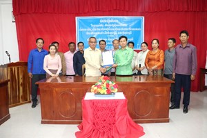 ເມືອງໄຊຍະບູລີ ເຊັນສັນຍາໂຄງການກໍ່ສ້າງສ້ອມແປງຊົນລະປະທານ