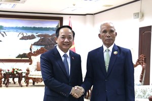 ຫົວໜ້າ ຄອສພ ຕ້ອນຮັບ ຜູ້ແທນຄະນະໂຄສະນາຫວຽດນາມ