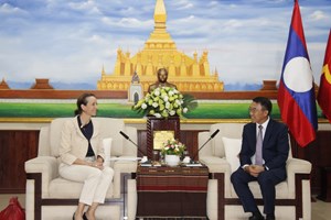 ຫົວໜ້າ ຄຕພ ຕ້ອນຮັບເອກອັກຄະລັດຖະທູດຝຣັ່ງຄົນໃໝ່ ປະຈໍາ ສປປ ລາວ