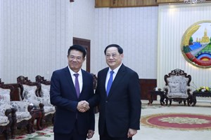 ສະຫາຍ ສອນໄຊ ສີພັນດອນ ຕ້ອນຮັບຄະນະຜູ້ແທນຫວຽດນາມ