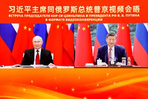 ທ່ານ ສີຈິ້ນຜິງ ພົບປະກັບທ່ານ ວະລາດີເມຍ ປູຕິນ ທາງອອນລາຍ