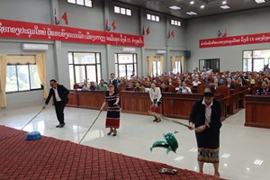 ເມືອງບາຈຽງຈະເລີນສຸກ ຈັດພິທີ ສະເຫຼີມສະຫຼອງວັນແມ່ຍີງສາກົນ ຄົບຮອບ116ປີ.