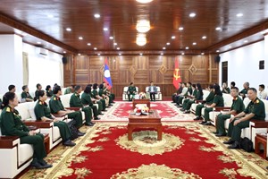 ເລຂາພັກແຂວງຄໍາມ່ວນ ຕ້ອນຮັບຄະນະປະສານງານທະຫານອາສາສະໝັກ ຫວຽດນາມ-ລາວ