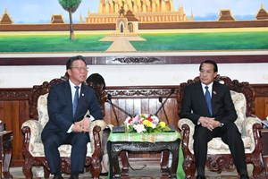 ທ່ານ ວັນໄຊ ພອງສະຫວັນ ຕ້ອນຮັບທູດປະເທດເພື່ອນມິດ