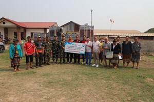 ກົມໃຫຍ່ການເມືອງກອງທັບ ລົງຊຸກຍູ້ປະຊາຊົນທີ່ໄດ້ຮັບຜົນກະທົບຈາກພາຍຸໜາກເຫັບ