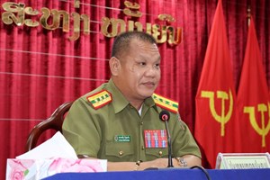 ປກສ ຫຼວງນໍ້າທາ ປາຖະກະຖາວັນສ້າງຕັ້ງກໍາລັງພະລາທິການ ປກສ ຄົບຮອບ 55 ປີ