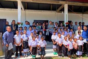 ມອບ-ຮັບ ອາຄານຮຽນຫຼັງໃໝ່ໂຮງຮຽນປະຖົມສົມບູນນາກອຍຫ້ວຍ