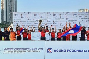 U12 ມາສະດາ ໄດ້ແຊັມເຕະບານເຍົາວະຊົນທີ່ອິນໂດເນເຊຍ
