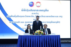 ເຊັນສັນຍາສະໜອງທຶນ ລະຫວ່າງ ກອງທຶນສົ່ງເສີມຈຸນລະວິສາຫະກິດ, ວິສາຫະກິດຂະໜາດນ້ອຍ ແລະ ກາງ (ທສວ) ແລະ ສະພານການຄ້າ ແລະ ອຸດສາຫະກຳແຫ່ງຊາດລາວ (ສຄອຊ)