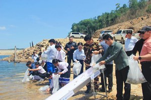 ອັດຕະປື ປ່ອຍປາ 1 ແສນກວ່າ​ໂຕ ລົງອ່າງເກັບນໍ້າເຂື່ອນນ້ຳກົງ 1
