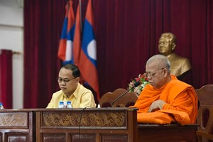 ປະທານ ອພສ ແຂວງຫຼວງພະບາງ ຊຸກຍູ້ວຽກງານພຸດທະສາສະໜາ ຢູ່ເມືອງນານ