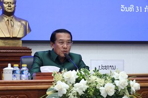 ສະຫາຍ ວັນໄຊ ພອງສະຫວັນ ໂອ້ລົມພະນັກງານຫຼັກແຫຼ່ງແຂວງຫຼວງນໍ້າທາ