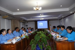 ສະຫະພັນກໍາມະບານສາລະວັນ ແລະ ສະຫະພັນແຮງງານ ນະຄອນເຫວ້ ພົບປະແລກປ່ຽນບົດຮຽນ