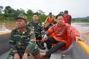 ການນໍາແຂວງຫຼວງນໍ້າທາ ລົງຕິດຕາມແກ້ໄຂຜົນກະທົບຈາກໄພພິບັດນໍ້າຖ້ວມຢູ່ເມືອງຫຼວງນໍ້າທາ