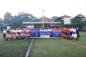 ແຂ່ງຂັນກິລາບານເຕະມິດຕະພາບ 4 ພາກສ່ວນ ສະຫຼອງວັນຊາດ ແລະ ວັນສ້າງຕັ້ງ ມຊ ຄົບຮອບ 30 ປີ