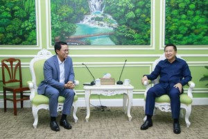 ລມຕ ກະຊວງ ກສ ຕ້ອນຮັບ ຜູ້ອຳນວຍການສະຖາບັນແມ່ນໍ້າຂອງຄົນໃໝ່
