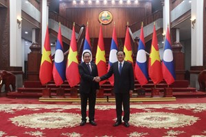 ນາຍົກ​ລັດ​ຖະ​ມົນ​ຕີ ພົບປະກັບ ປະທານສະພາແຫ່ງຊາດ ສສ ຫວຽດນາມ