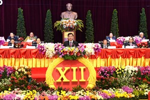 ກອງປະຊຸມໃຫຍ່ ຜູ້ແທນທົ່ວປະເທດ ຄັ້ງທີ XII ຂອງພັກ ເປີດຂຶ້ນຢ່າງສະຫງ່າຜ່າເຜີຍ