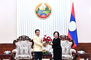 ນາຍົກ ຕ້ອນຮັບເອກອັກຄະຣາຊະທູດ ແຫ່ງ ຣາຊະອານາຈັກໄທ ປະຈຳລາວ