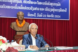 ທ່ານ ຄຳພັນ ເຜີຍຍະວົງຊີ້ນຳກ່ຽວກັບການກະກຽມກອງປະຊຸມໃຫຍ່ຄັ້ງທີ XII ຂອງພັກຢູ່ແຂວງອັດຕະປື