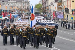 ຣັດເຊຍ ຝຶກຊ້ອມສວນສະໜາມ ກຽມສະຫຼອງວັນແຫ່ງໄຊຊະນະ