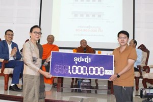 ສນຊ ມອບ-ຮັບທຶນກໍ່ສ້າງຫໍພັກຄູ-ນັກຮຽນຢູ່ 2 ແຂວງພາກເໜືອ