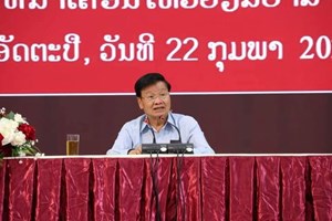 ປະທານປະເທດ ລົງຊຸກຍູ້ວຽກງານຮອບດ້ານ ຢູ່ແຂວງອັດຕະປື