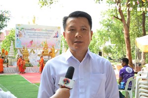 ພະສົງສຳມະເນນ ພ້ອມດ້ວຍອຳນາດການປົກຄອງເມືອງໄຊທານີ ຮ່ວມພິທີອັງເຊີນພະພຸດທະຮູບລົງຫົດສົງ