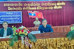 ຊະນະຄາມ ສະຫຼຸບການຈັດຕັ້ງປະຕິບັດແຜນງົບປະມານແຫ່ງລັດປະຈຳປີ 2023