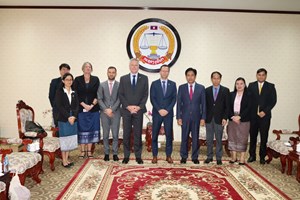 ລັດຖະມົນຕີກະຊວງຍຸຕິທໍາ ຕ້ອນຮັບອຸປະທູດລຸກຊໍາບວກ ປະຈຳ ສປປ ລາວ