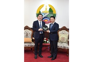 ສະຫາຍ ສະເຫຼີມໄຊ ກົມມະສິດຕ້ອນຮັບ ຄະນະຜູ້ແທນນະຄອນຄຸນໝິງ ສປ ຈີນ